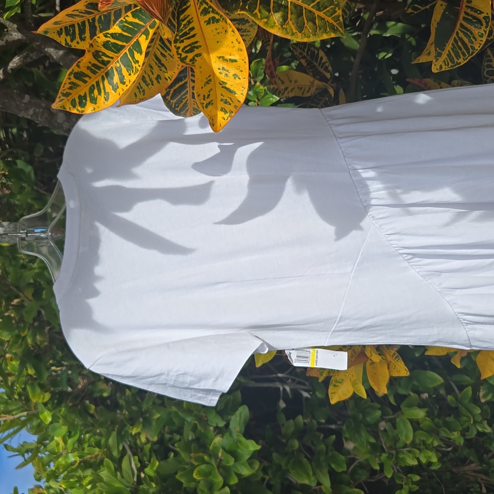 FRAME Gathered Seam Short Sleeve Dress - Picture 8 of 8